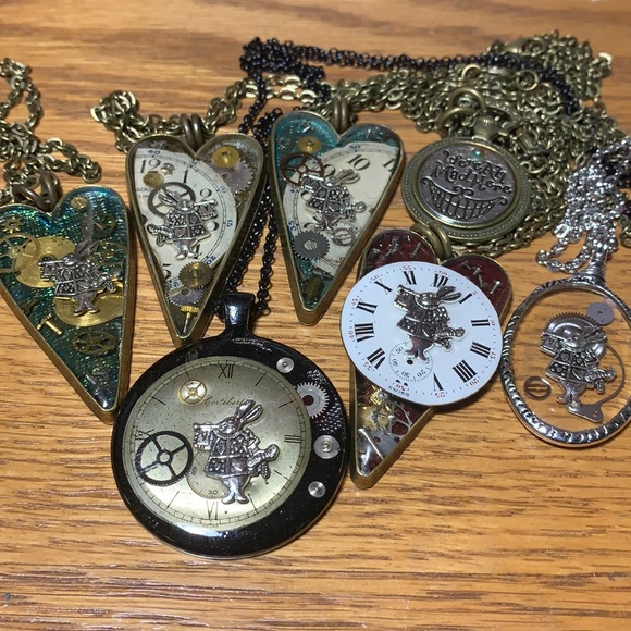 Disney Alice in wonderland Unique Handmade Jewelry One of a Kind New - Picture 5 of 9